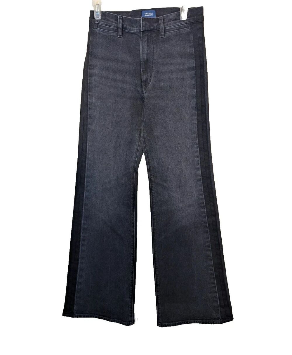 Citizens of Humanity Kimberly Welt Pocket Trouser Jean Black Stripe 27